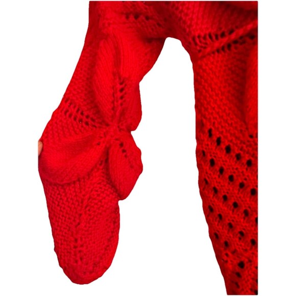 Handcrafted Vintage Red Crochet Maxi Dress by Henrietta Tanuska Beverly Hills CA - Picture 12 of 15